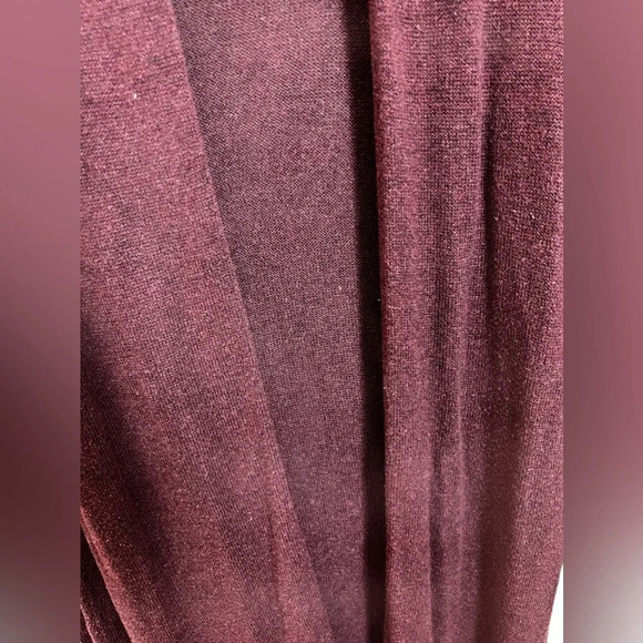 H&M • Burgundy Wool Blend Open Cardigan - Picture 4 of 5
